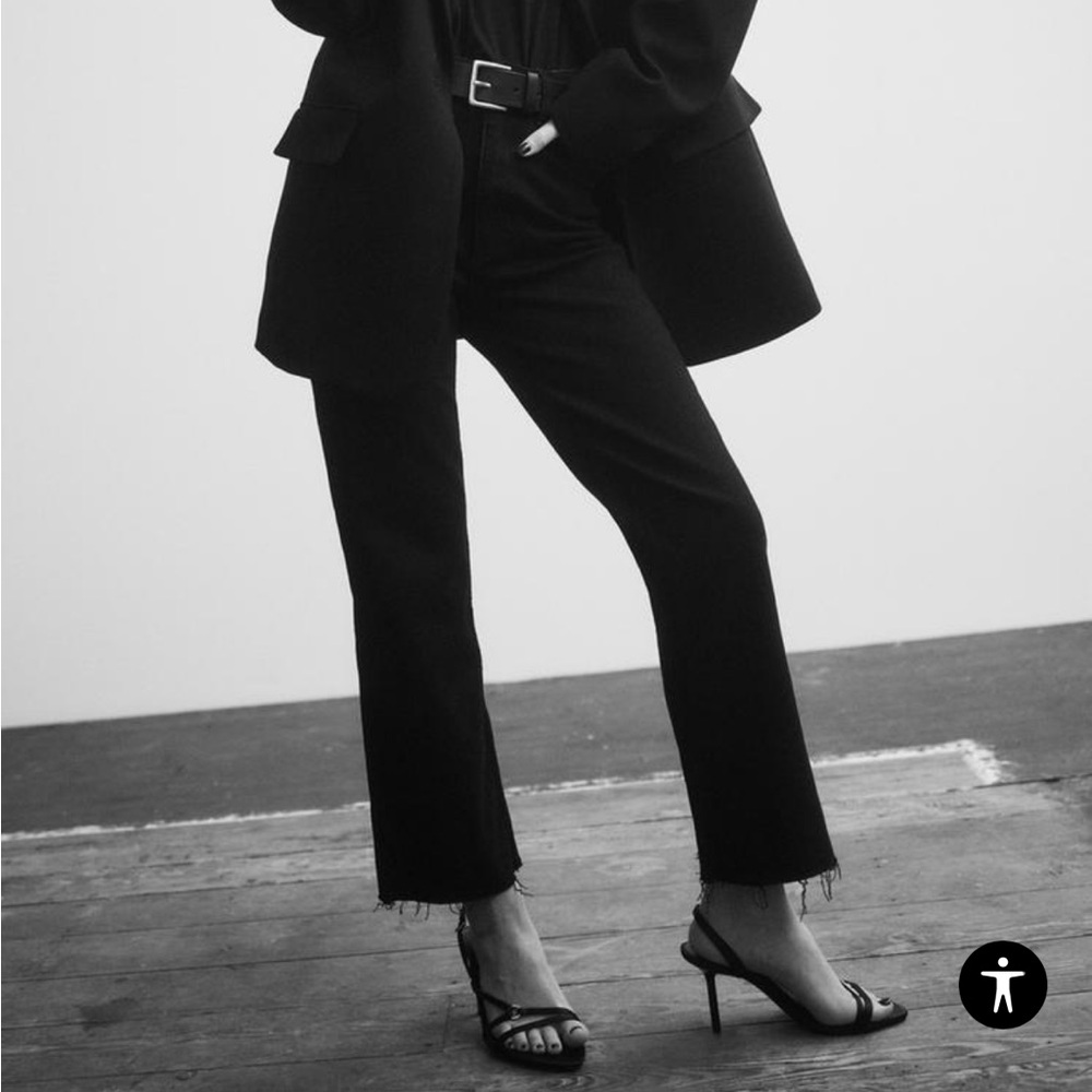 Zara high rise black jeans